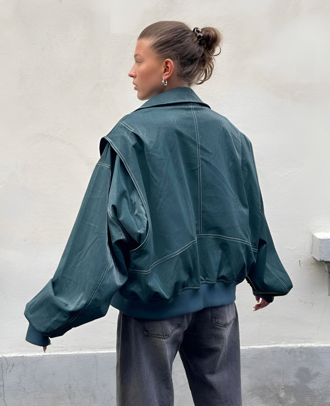 Damen Oversized Bomberjacke Mit Modernem Schnitt