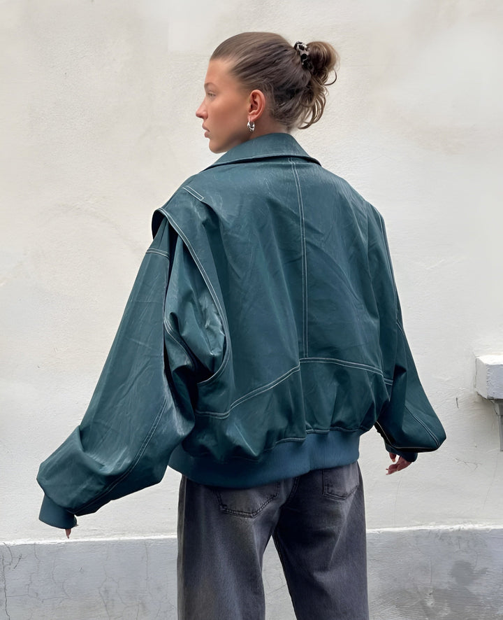 Damen Oversized Bomberjacke Mit Modernem Schnitt