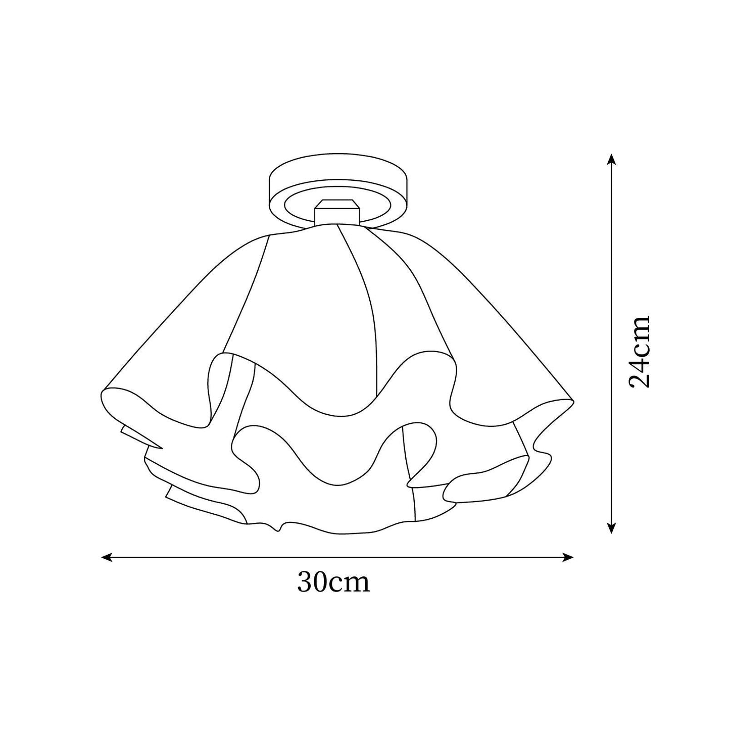 Moderne Gailon-Deckenleuchte – Gefaltetes Design in Messing & Weiß