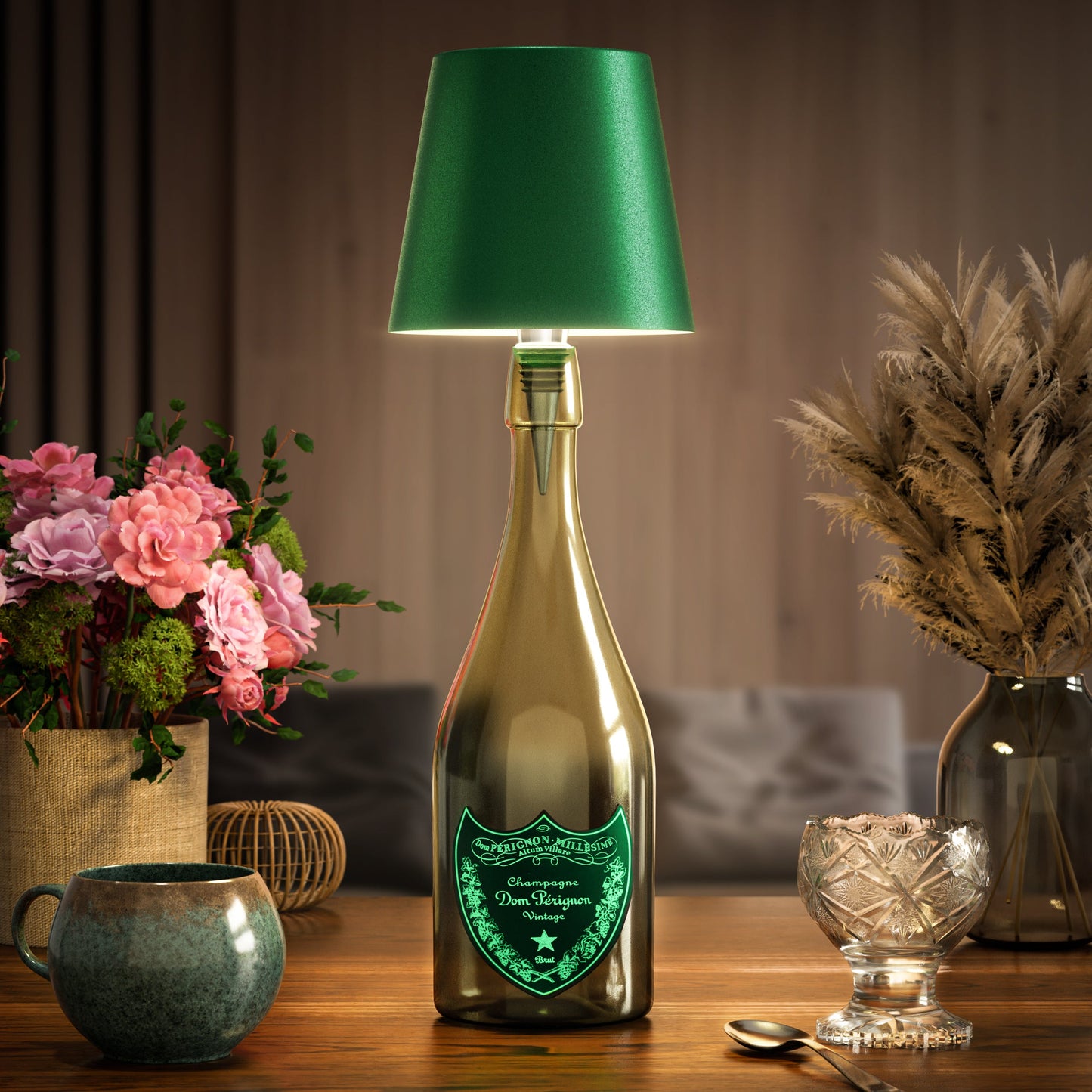 Kabellose Flaschenlampe mit USB-Aufladung für drinnen und draußen