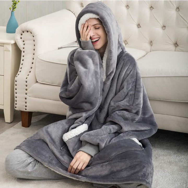 Damen Oversize Hoodie Decke Mit Kapuze