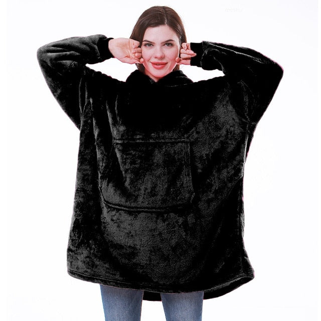 Damen Oversize Hoodie Decke Mit Kapuze