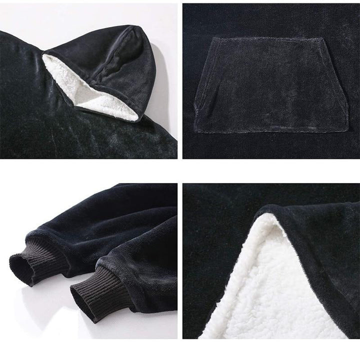 Damen Oversize Hoodie Decke Mit Kapuze