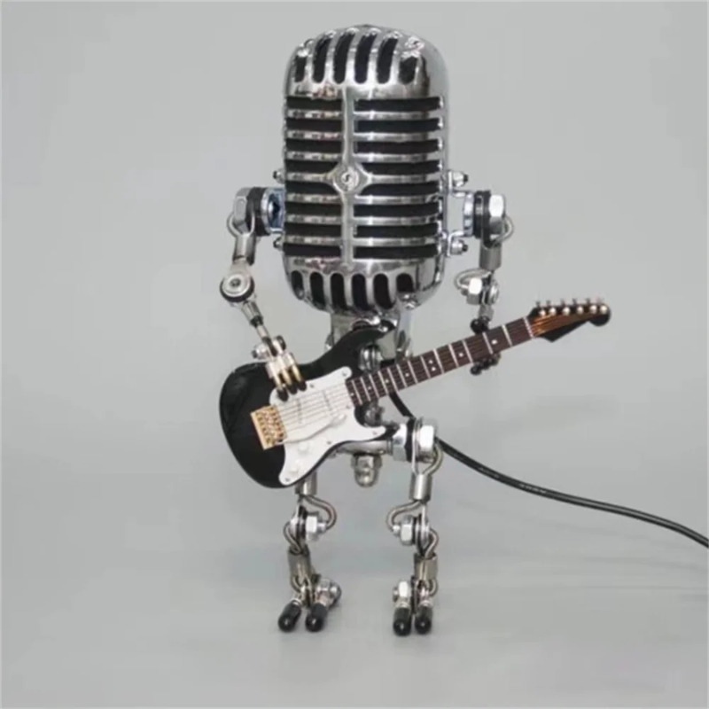 Retro Mikrofon Roboterlampe - Kreative Vintage Beleuchtung