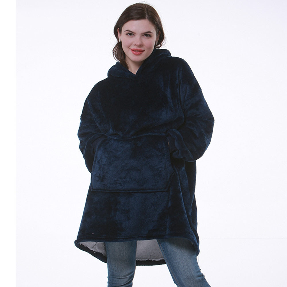 Damen Oversize Hoodie Decke Mit Kapuze