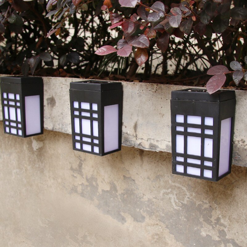 Minimalistische stilvolle Solar-Wandleuchte im japanischen Design für Garten und Terrasse