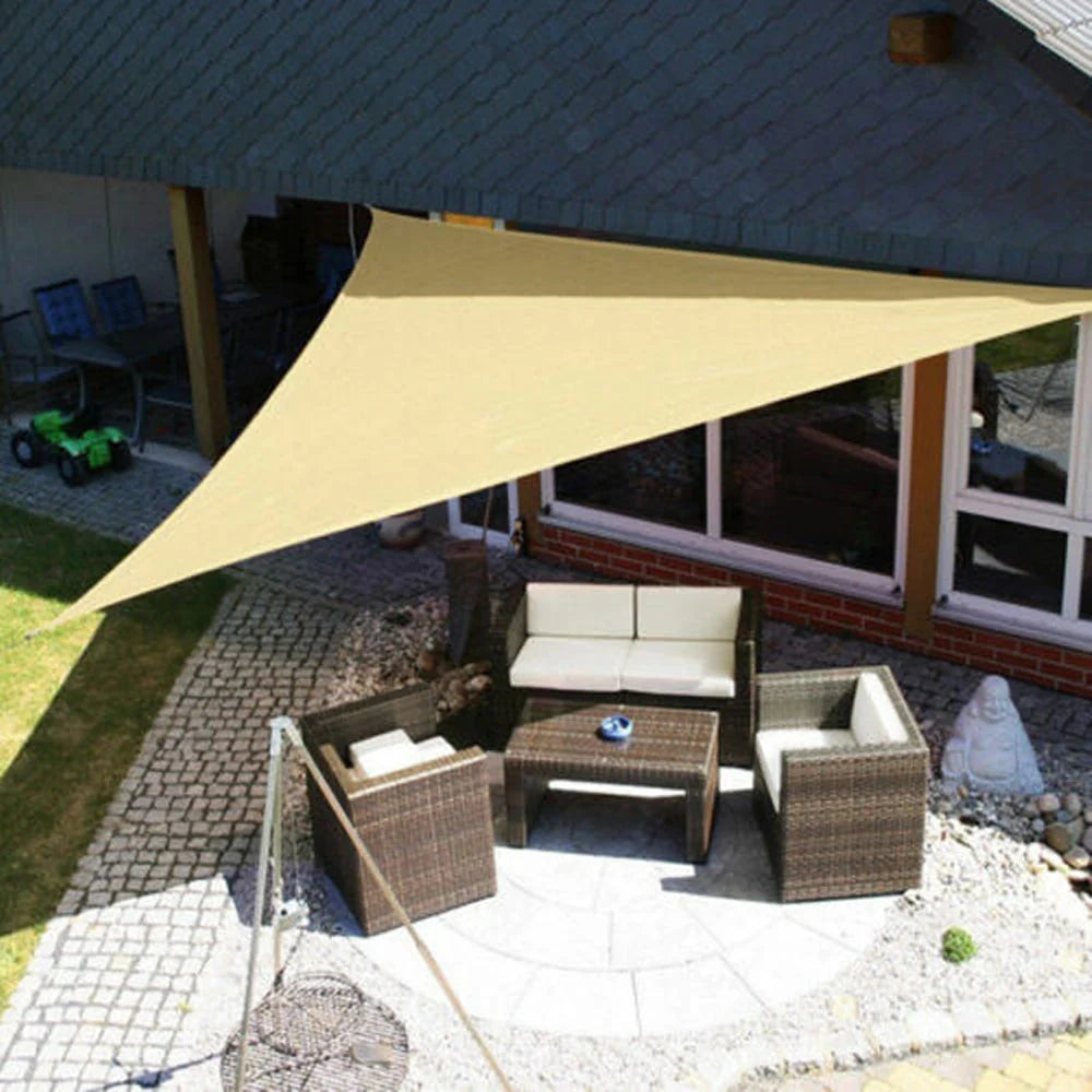 Wasserabweisendes Sonnensegel in Dreieck- oder Quadrat-Form für Balkon und Terrasse