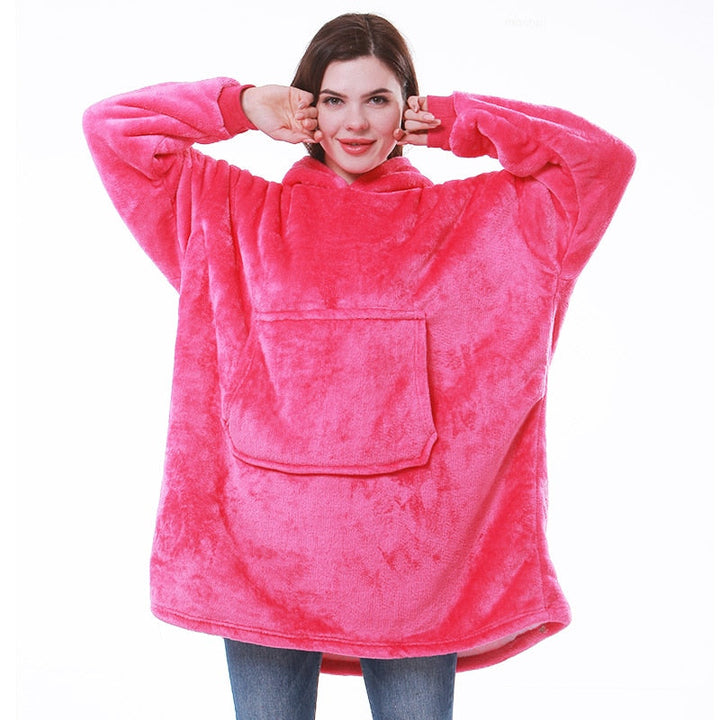 Damen Oversize Hoodie Decke Mit Kapuze