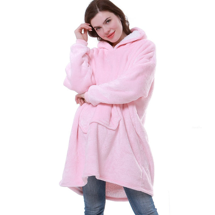 Damen Oversize Hoodie Decke Mit Kapuze
