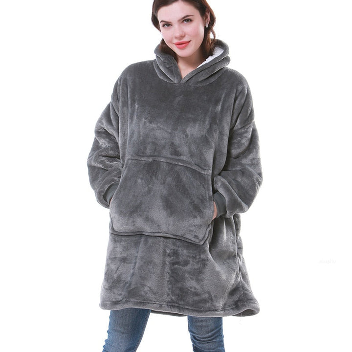 Damen Oversize Hoodie Decke Mit Kapuze