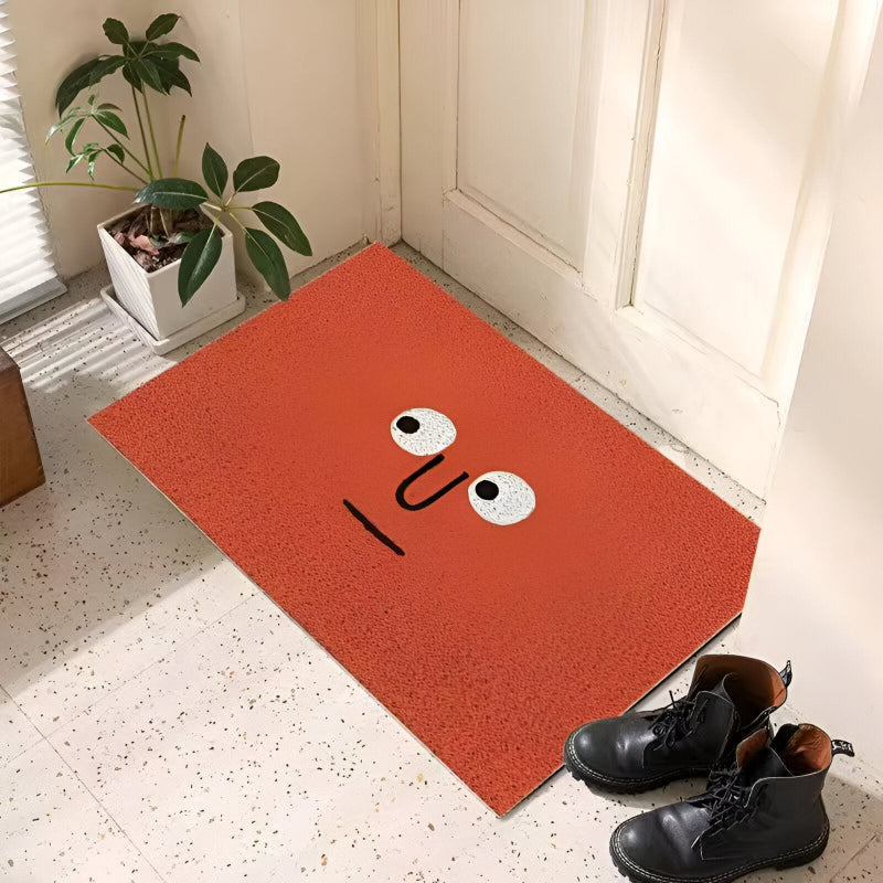 Niedliche Smiley Fußmatte – Rutschfest & Wasserabsorbierend für den Eingangsbereich