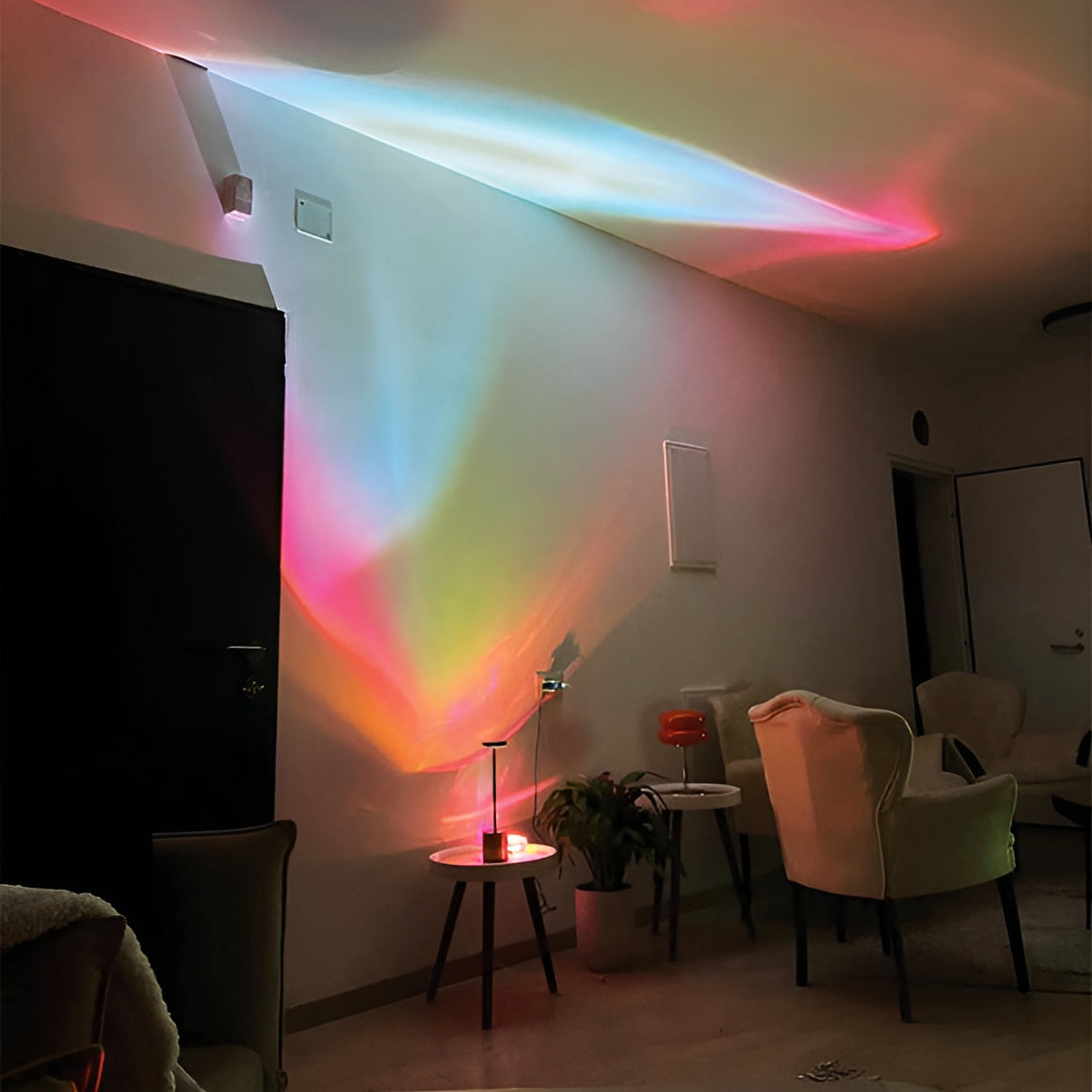 LED Projektionslampe mit Prisma-Effekt – magisch & dekorativ