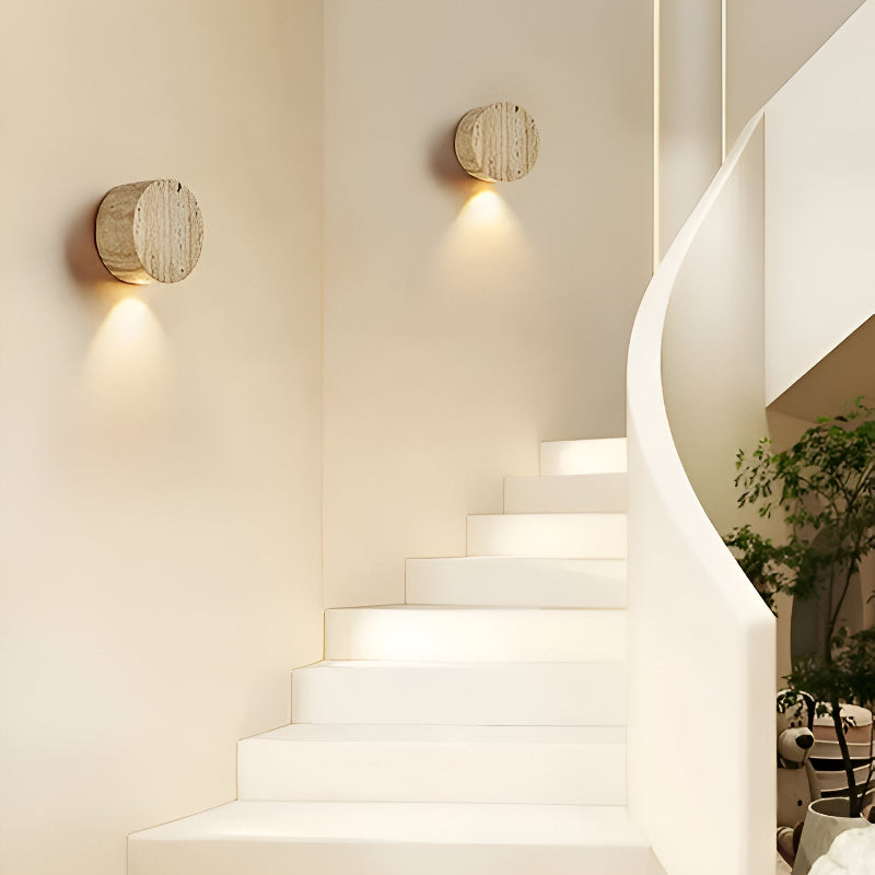 Runde Wandleuchte mit sanftem Umgebungslicht – Minimalistisches Design für Flur & Schlafzimmer