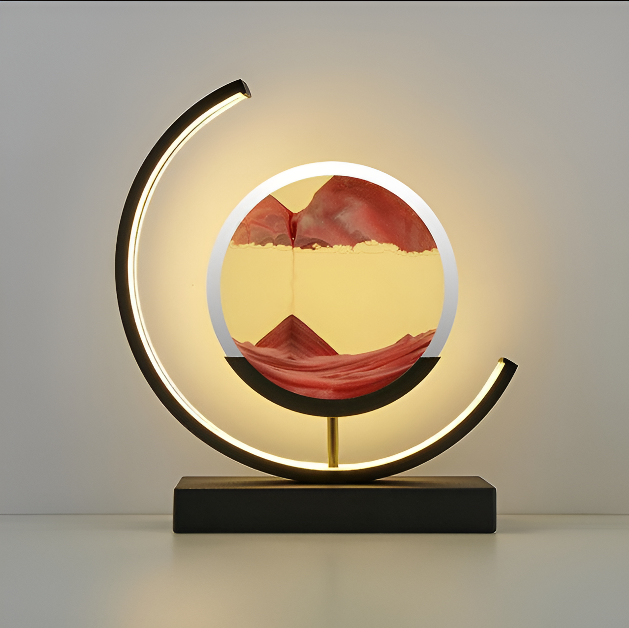 Dimmbare LED-Tischlampe mit faszinierendem Sandspiel und Fernbedienung