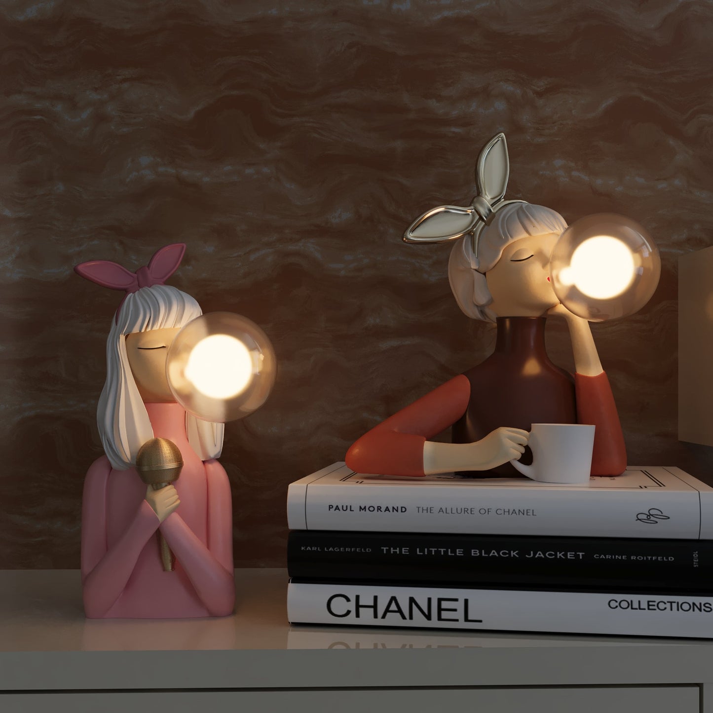 Handgefertigte Artisan Tischlampe aus Holz & Textil – Elegantes Design mit USB-Anschluss