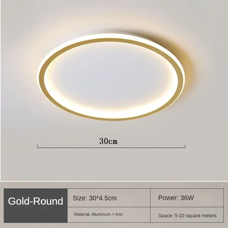 Moderne runde LED-Deckenleuchte, minimalistisch, für Wohnzimmer, Schlafzimmer, Flur.