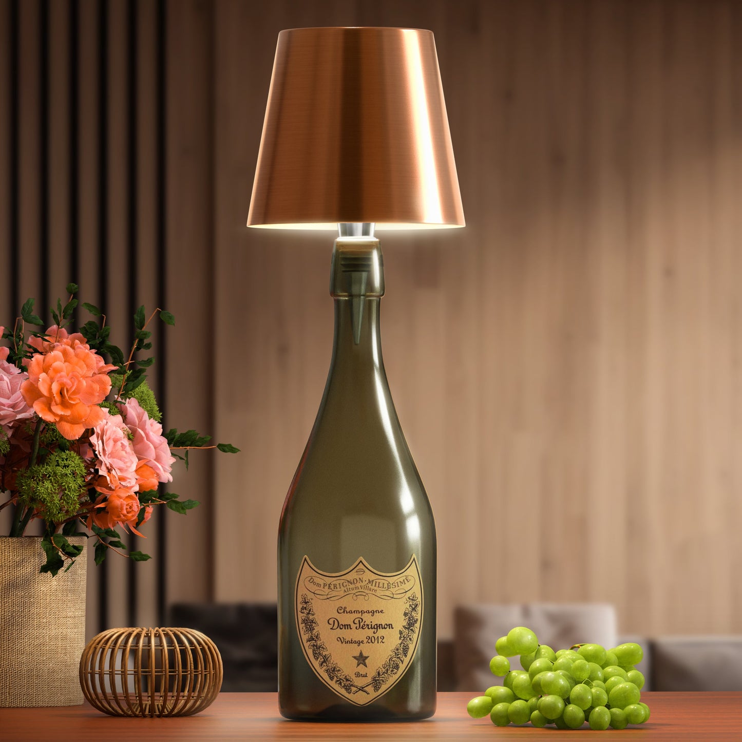 Kabellose Flaschenlampe mit USB-Aufladung für drinnen und draußen