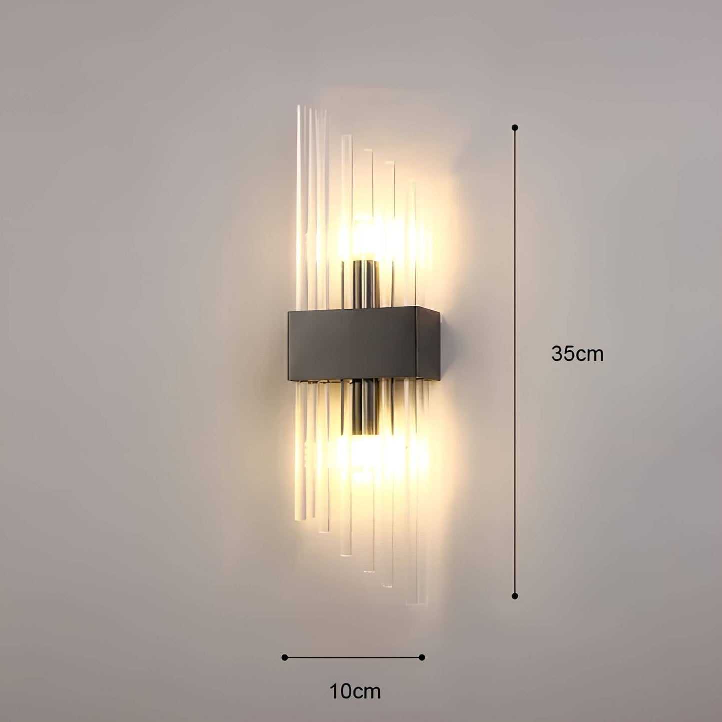 Goldene Kristall-Wandleuchte – funkelnd, elegant & warmweiß