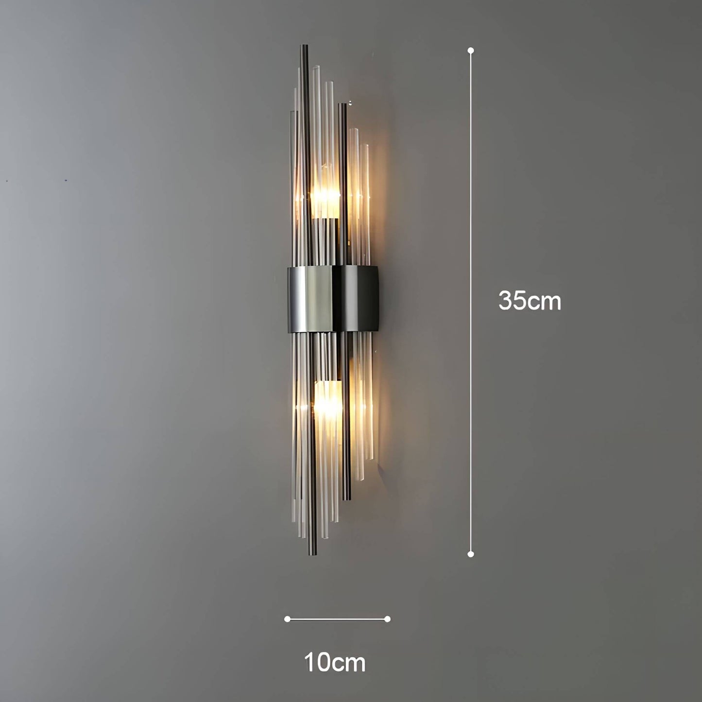 Goldene Kristall-Wandleuchte – funkelnd, elegant & warmweiß