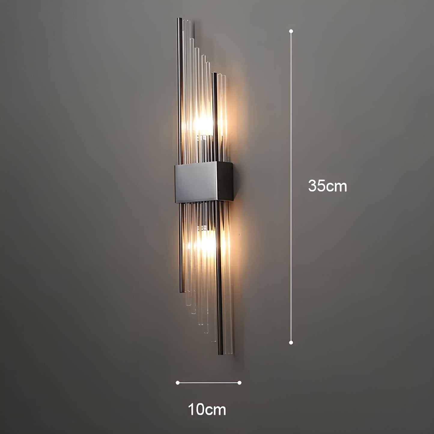 Goldene Kristall-Wandleuchte – funkelnd, elegant & warmweiß