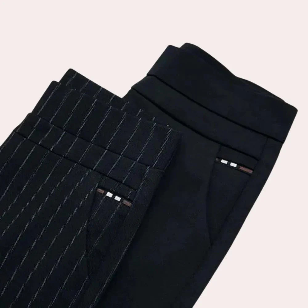 Damen Stretchhose Mit Hohem Bund