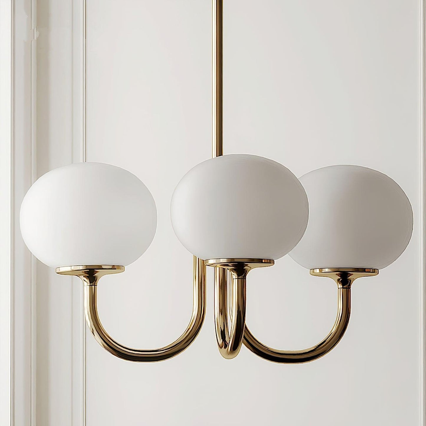 Moderne Deckenleuchte mit Rosa Glas & Gold – Stilvolle LED Lampe fürs Wohnzimmer