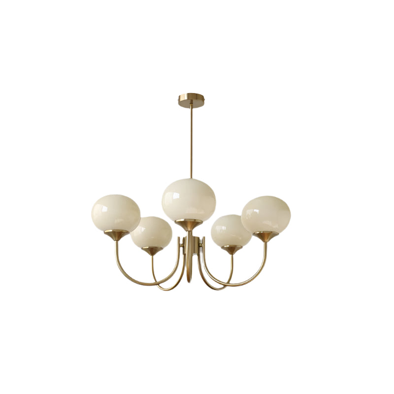 Moderne Deckenleuchte mit Rosa Glas & Gold – Stilvolle LED Lampe fürs Wohnzimmer