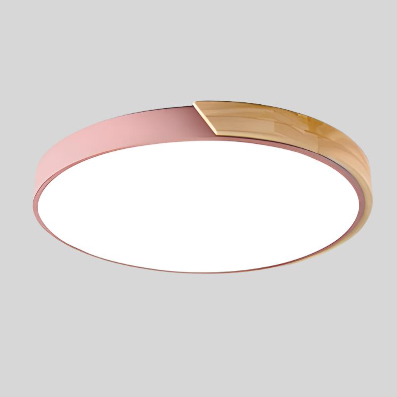 Nordische LED-Deckenleuchte aus Holz – Rundes Design im skandinavischen Stil