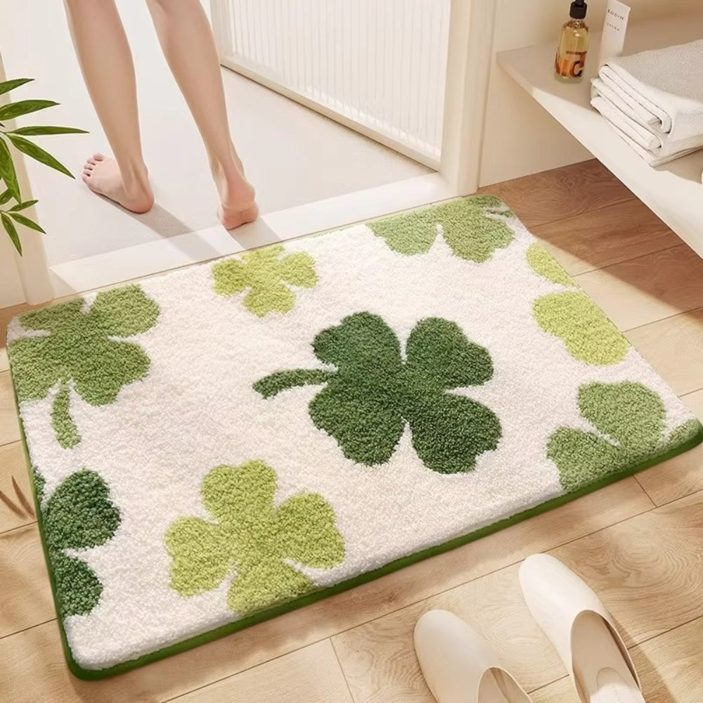 Badezimmermatte Naturmotiv – Rutschfeste Mikrofaser Matte mit Bergdesign