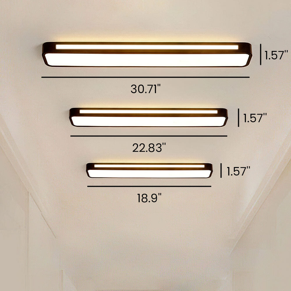 Nordische LED Deckenleuchte – länglich, dimmbar & modern