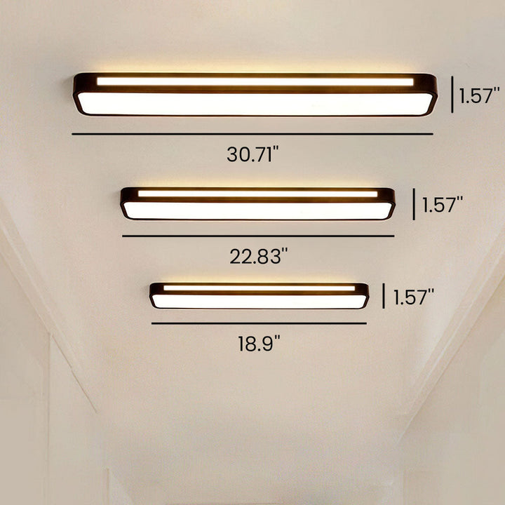 Nordische LED Deckenleuchte – länglich, dimmbar & modern