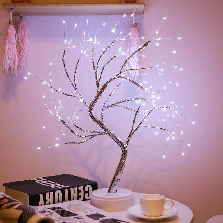 LED Tischlampe mit Kupferdraht – dimmbar & USB-aufladbar