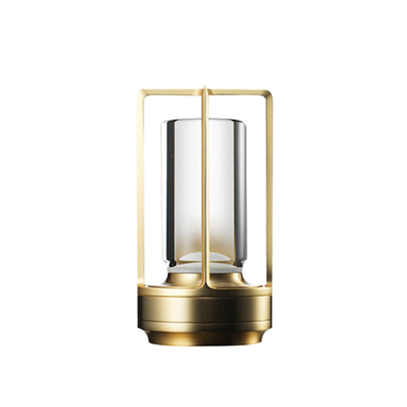 Kabellose Retro-Tischlampe aus Metall – Dimmbar, tragbar, warmweißes Licht – Für Innen- und Außenbereiche