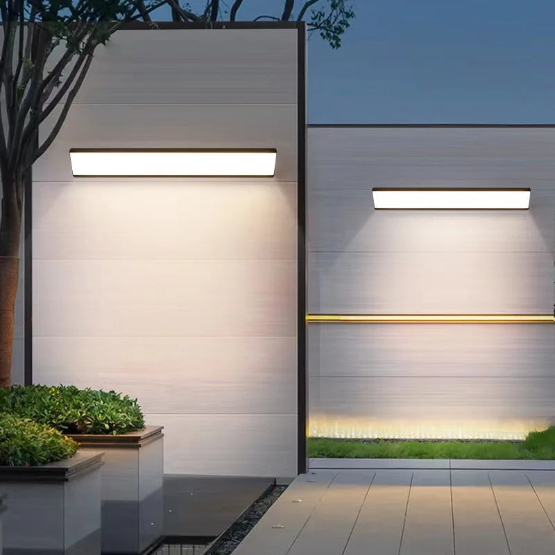 Elegante LED-Wandleuchte für den Außenbereich
