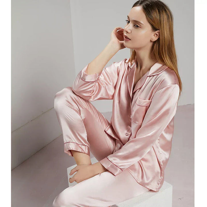 Damen Pyjama Set Aus Wildlederoptik Mit Zipp Details