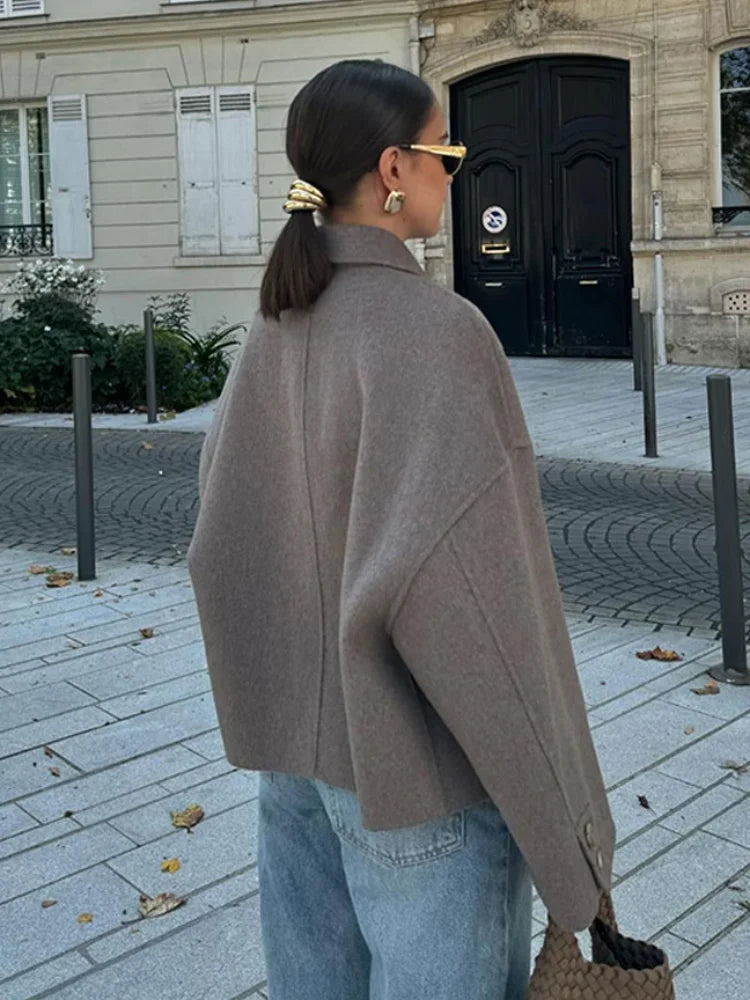 Damen Kurzjacke Mit Lockerem Schnitt