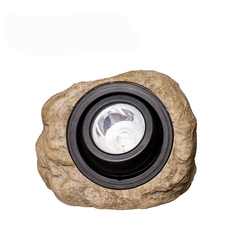 Solarbetriebene LED-Wegeleuchte im Naturstein-Design