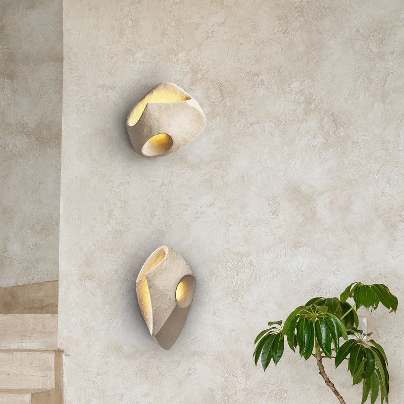 Minimalistische moderne LED-Wandleuchte im Wabi-Sabi-Stil für Wohnzimmer