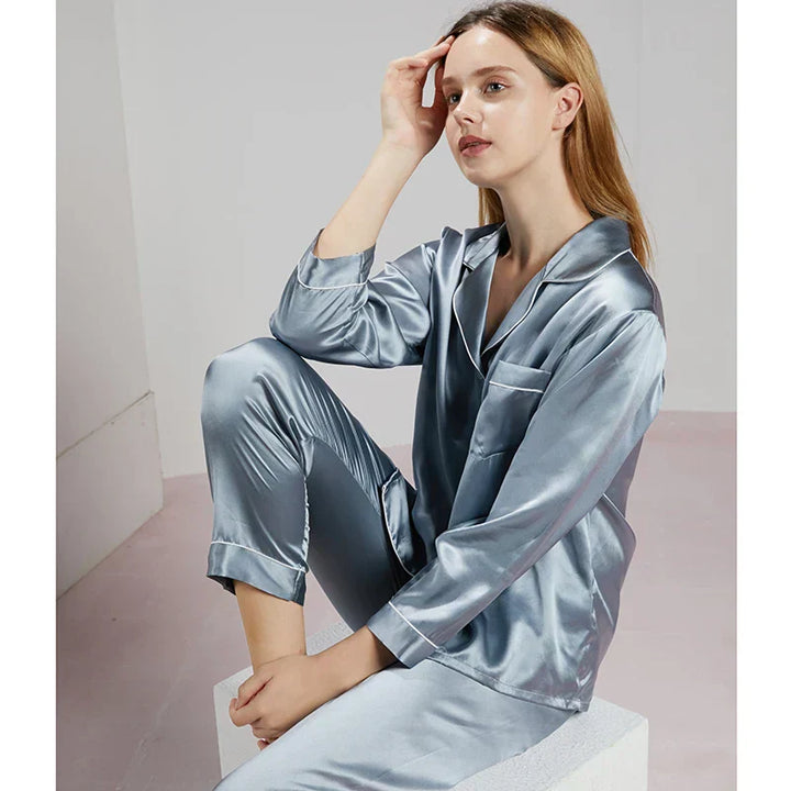 Damen Pyjama Set Aus Wildlederoptik Mit Zipp Details