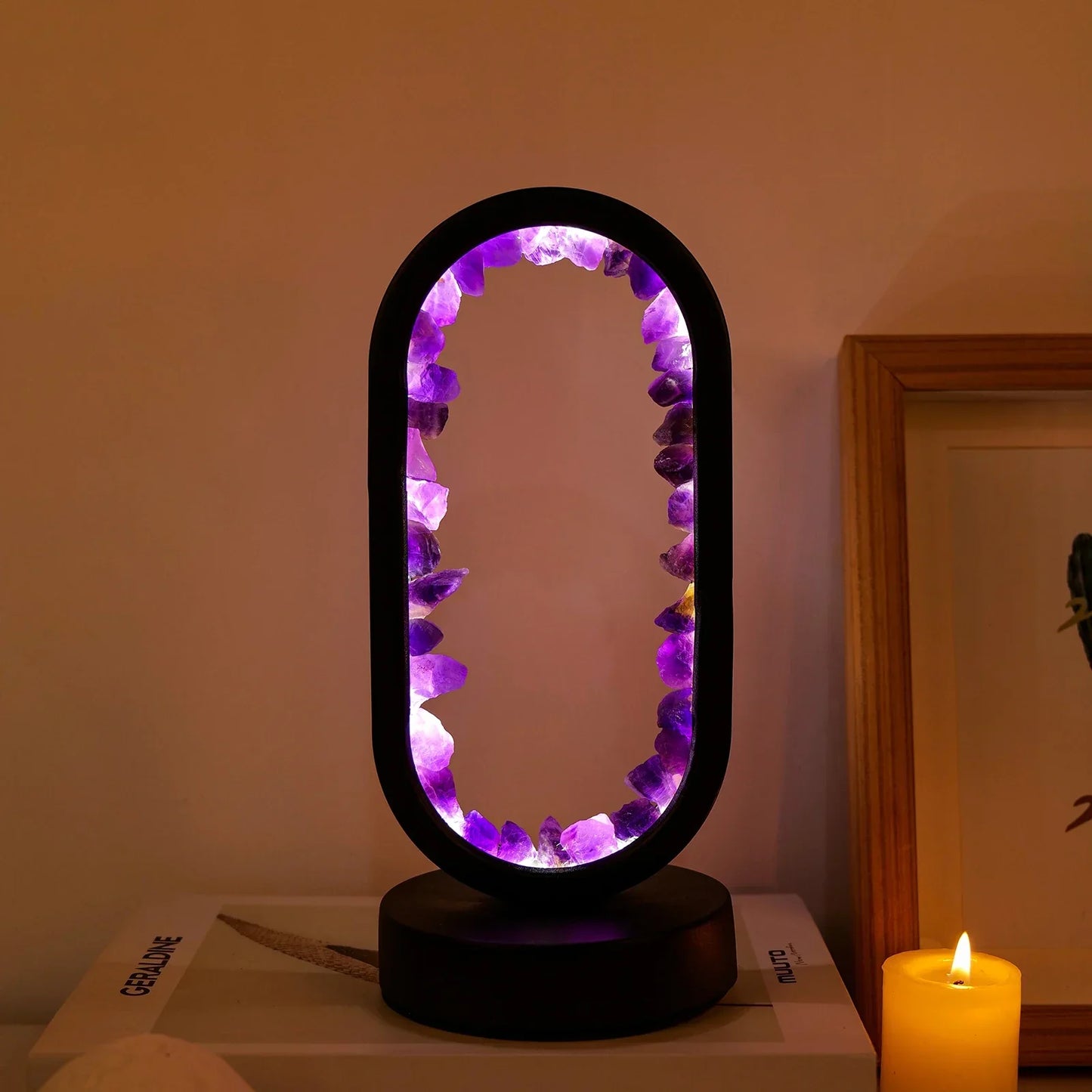 Natürliche Amethystlampe für Ruhe und Harmonie