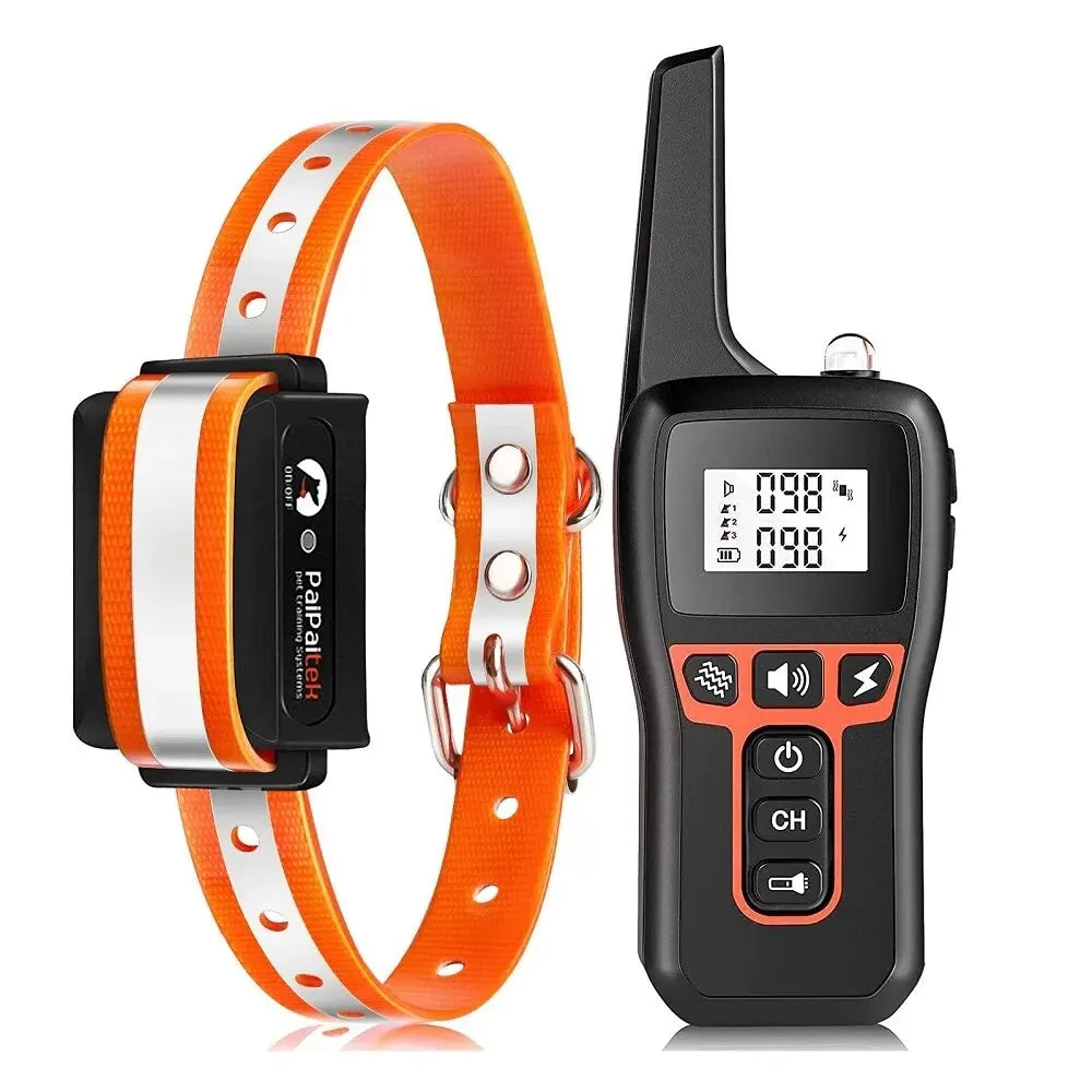 Wasserdichtes Hunde-Trainingshalsband mit Fernbedienung und Anti-Bell-Funktion