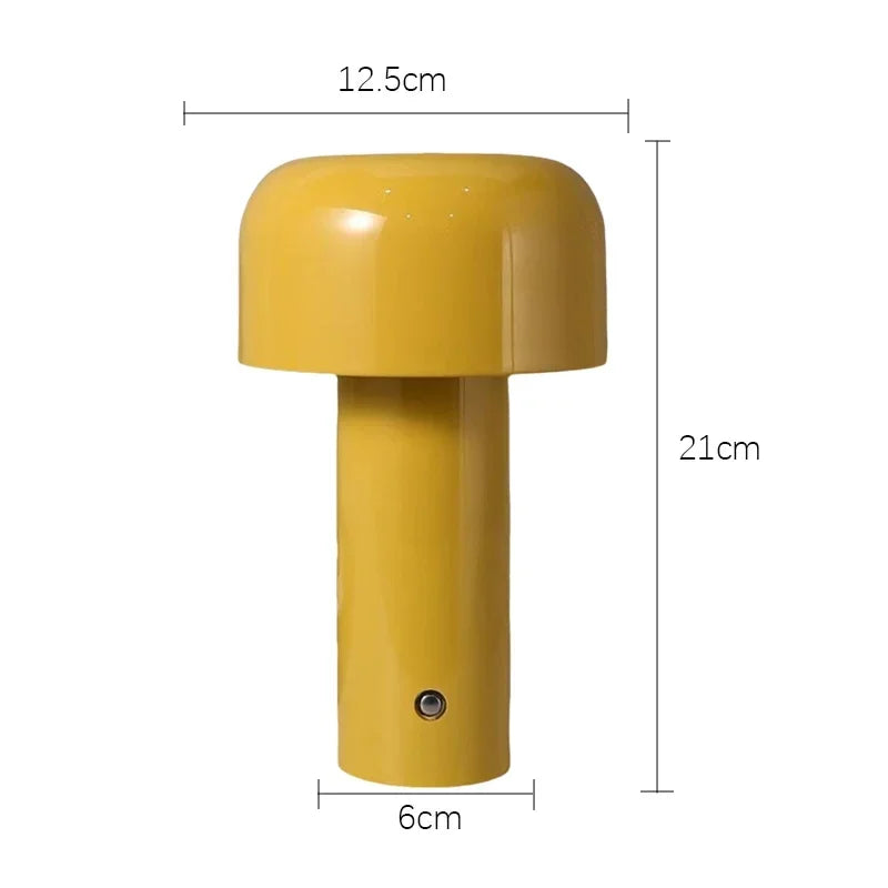 Wiederaufladbare Pilz-Tischlampe mit Touch-Steuerung