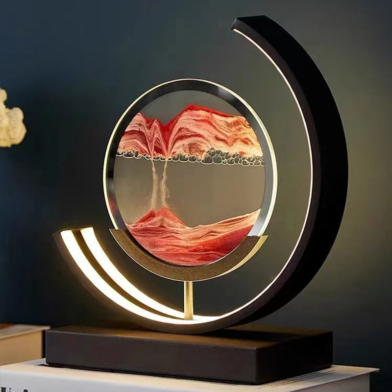 Beruhigende Sandkunst Tischlampe - Ruhige Heim Dekoration
