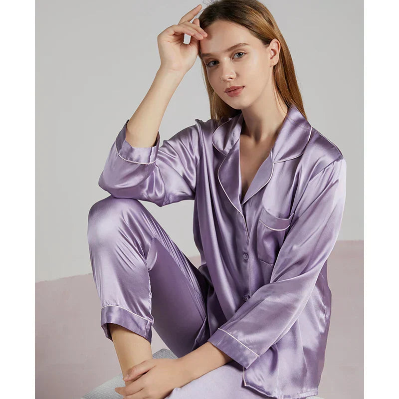 Damen Pyjama Set Aus Wildlederoptik Mit Zipp Details