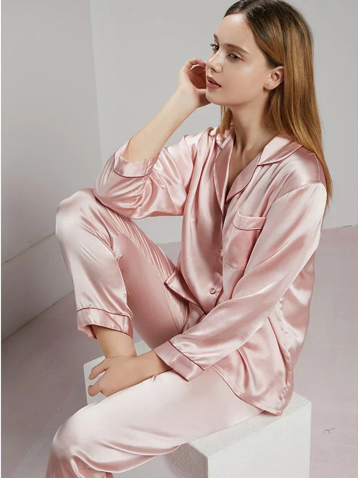 Damen Pyjama Set Aus Wildlederoptik Mit Zipp Details