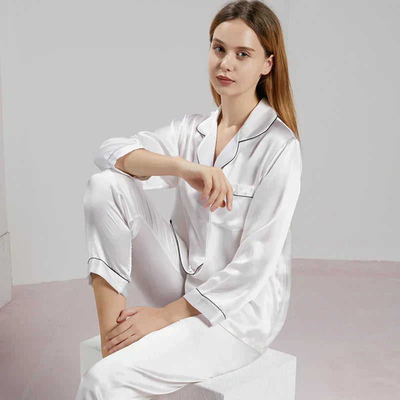 Damen Pyjama Set Aus Wildlederoptik Mit Zipp Details