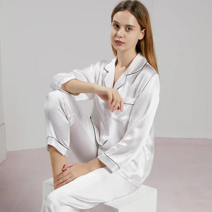 Damen Pyjama Set Aus Wildlederoptik Mit Zipp Details