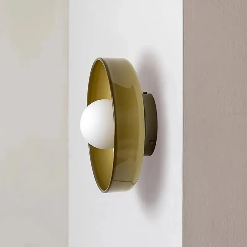Runde Glas-Deckenleuchte – Farbige Akzente für Wohn- und Schlafzimmer