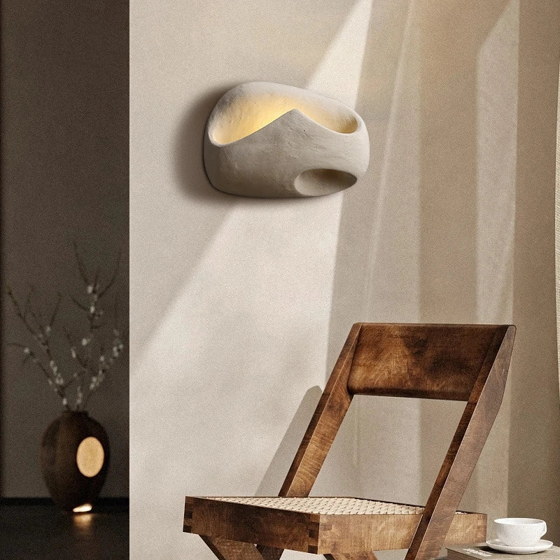 Minimalistische moderne LED-Wandleuchte im Wabi-Sabi-Stil für Wohnzimmer
