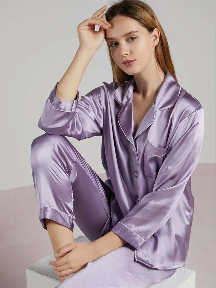 Damen Pyjama Set Aus Wildlederoptik Mit Zipp Details